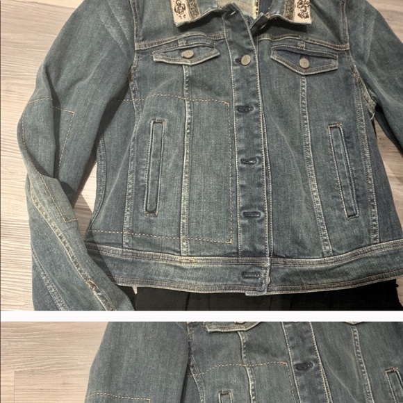 Anthropologie Holding Horses Beaded Jean Jacket - Picture 2 of 5